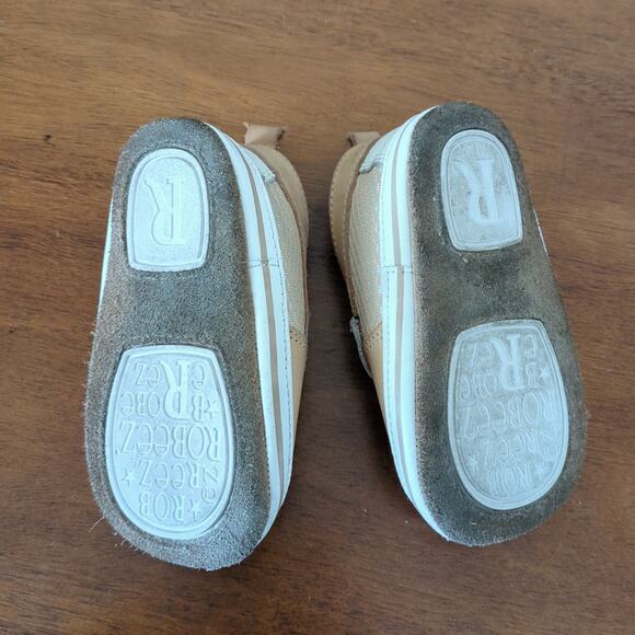 Robeez Baby's FK Skipper Leather Loafers beige color baby boy size 18-24M GUC - Picture 6 of 7